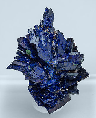 Azurite with Barite and Malachite. Side