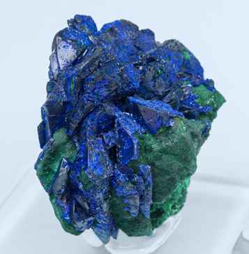 Azurite with Malachite. Side