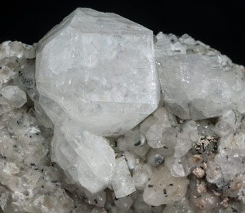 Fluorapophyllite-(K) With Quartz and Prehnite. 