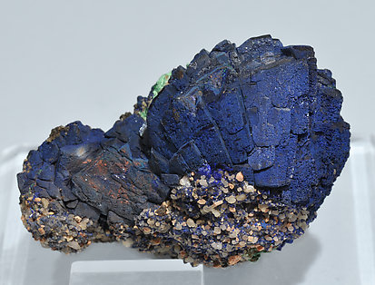 Azurite with Malachite. Side