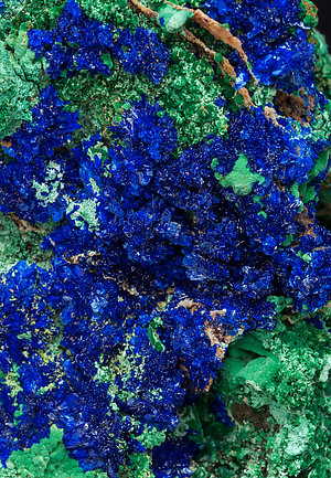 Azurite with Malachite. 