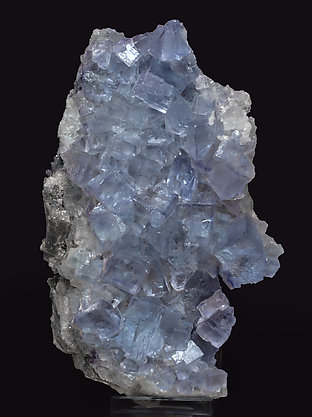 Fluorite with Quartz. Side