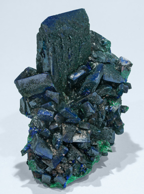 Malachite after Azurite with Malachite. Side