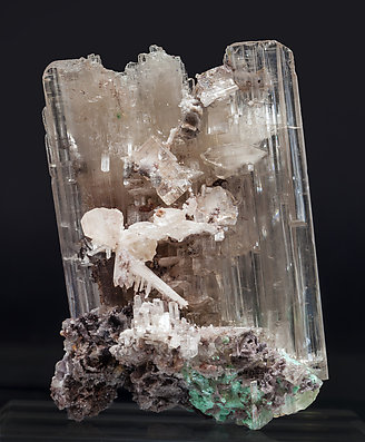 Cerussite with Malachite. Rear