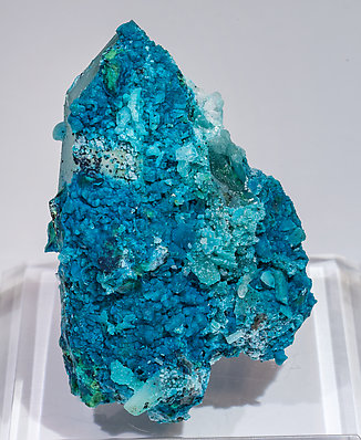 Chrysocolla on Quartz. Rear