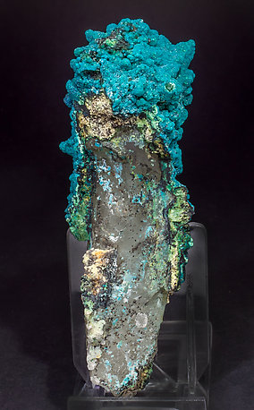 Chrysocolla on Quartz. Rear