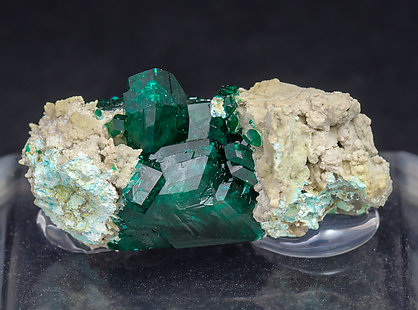 Dioptase with Plancheite. Rear