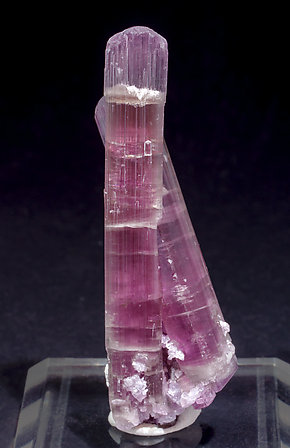 Elbaite (variety rubellite) with 'lepidolite'.