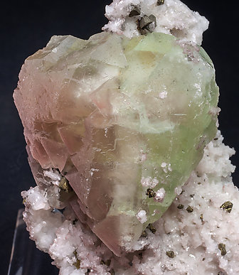 Fluorite with Quartz and Chalcopyrite. 
