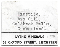 Mimetite (variety campylite) with Goethite