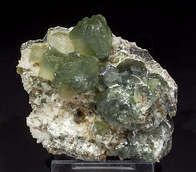 Prehnite with Epidote and Calcite.