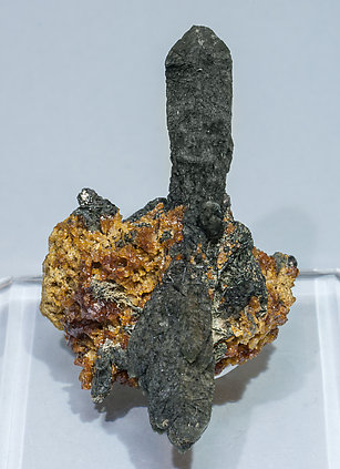 Quartz (variety prase) with Andradite.