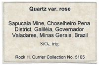 Cuarzo (variedad cuarzo rosa)