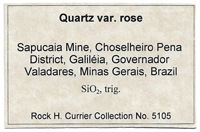 Quartz (variety rose quartz)