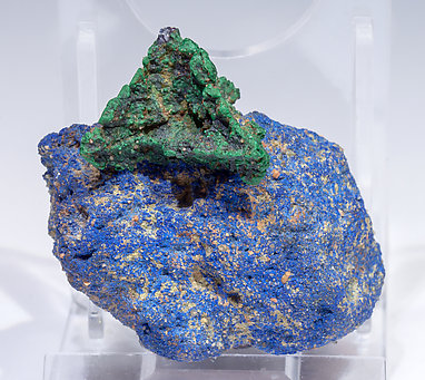 Malachite after Cuprite with Azurite.