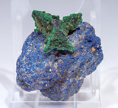 Malachite after Cuprite with Azurite. Rear