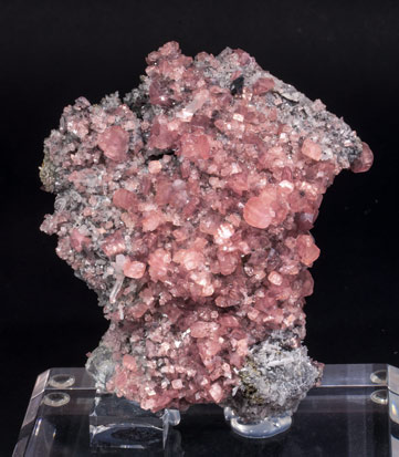 Smithsonite (variety cobaltoan) with Quartz and Pyrite. 