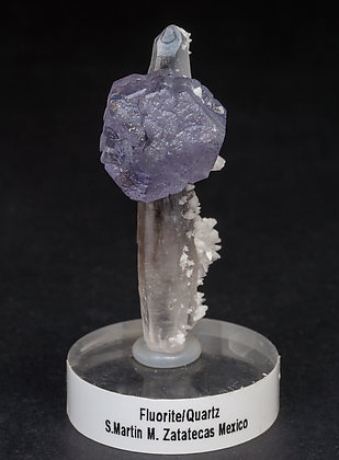 Fluorite with Quartz and Calcite. Front