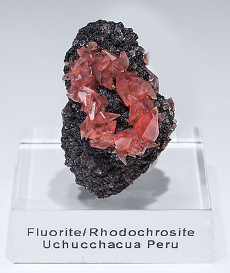 Fluorite with Rhodochrosite.