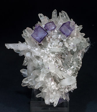 Fluorite with Quartz and Dolomite. Front