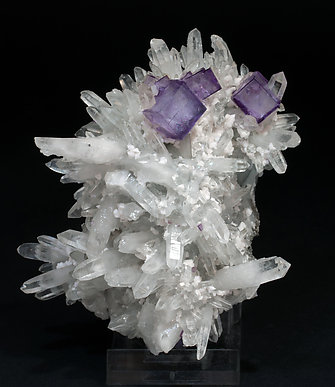 Fluorite with Quartz and Dolomite. Side