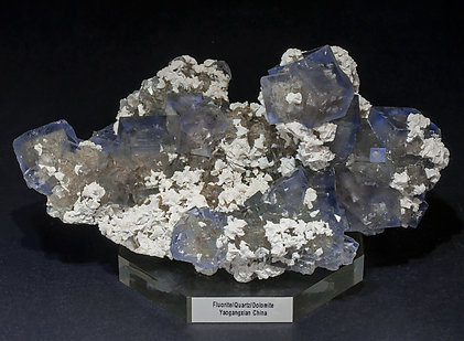 Fluorite with Dolomite. Side