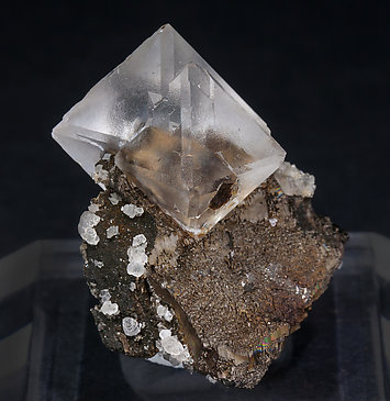 Octahedral Fluorite on Pyrrhotite.