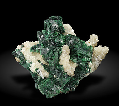 Malachite with Calcite.