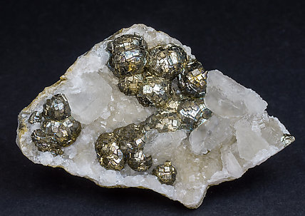 Pyrite with Calcite. 