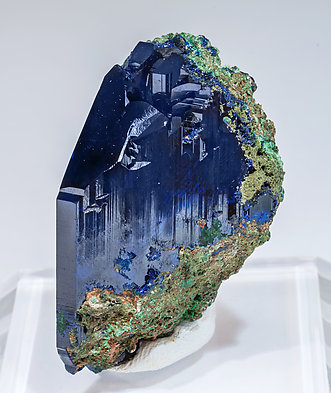 Azurite with Malachite. Side