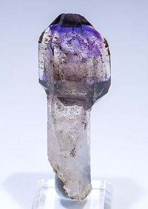 Quartz scepter (variety smoky and amethyst).