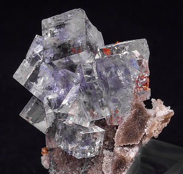 Fluorite with Sphalerite and Quartz. 