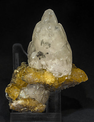 Calcite with Fluorite and Pyrite. Rear