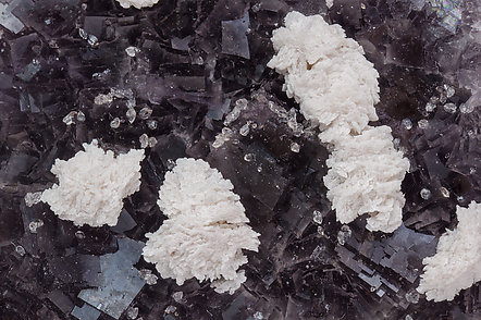 Fluorite with Dolomite and Quartz. 