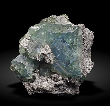 Fluorite with Quartz.