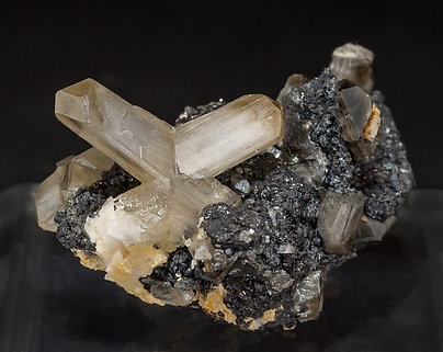 Cerussite with Galena and Dolomite.