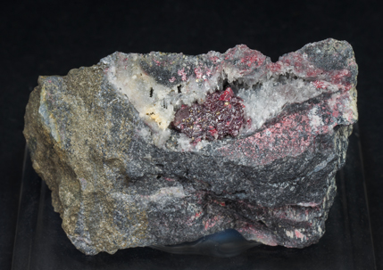 Cinnabar with Quartz.