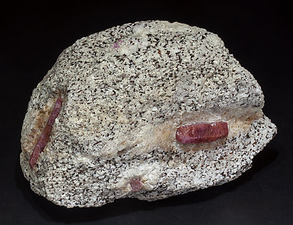 Corundum with Calcite. Rear