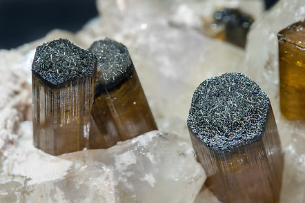 Elbaite-Schorl Series with Quartz and Feldspar. 