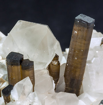 Elbaite-Schorl Series with Feldspar and Quartz. 