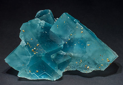 Fluorite with Chalcopyrite.