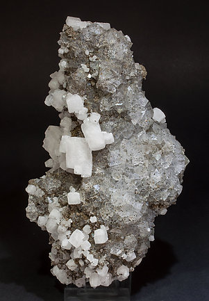Fluorite with Calcite, Sphalerite and Pyrite.