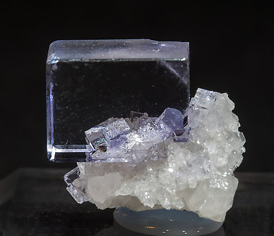 Fluorite with Quartz. Front