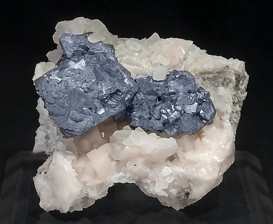 Galena with Dolomite and Calcite. Side