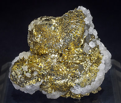 Pyrite with Calcite and Muscovite. 