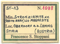 Strontianite with  Magnesite
