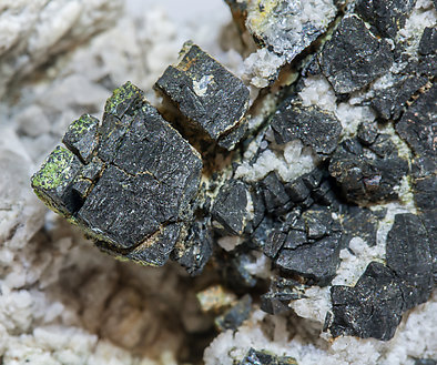 Ullmannite (As-bearing) with Calcite. 