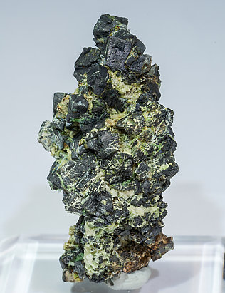 Ullmannite (As-bearing) with Calcite. Rear