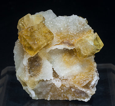 Fluorite with Quartz after Fluorite.