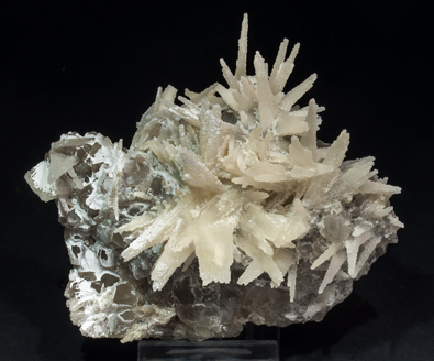 Quartz after Aragonite with Quartz.